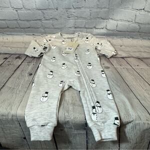 Petit Lem Holiday Snowman Romper
